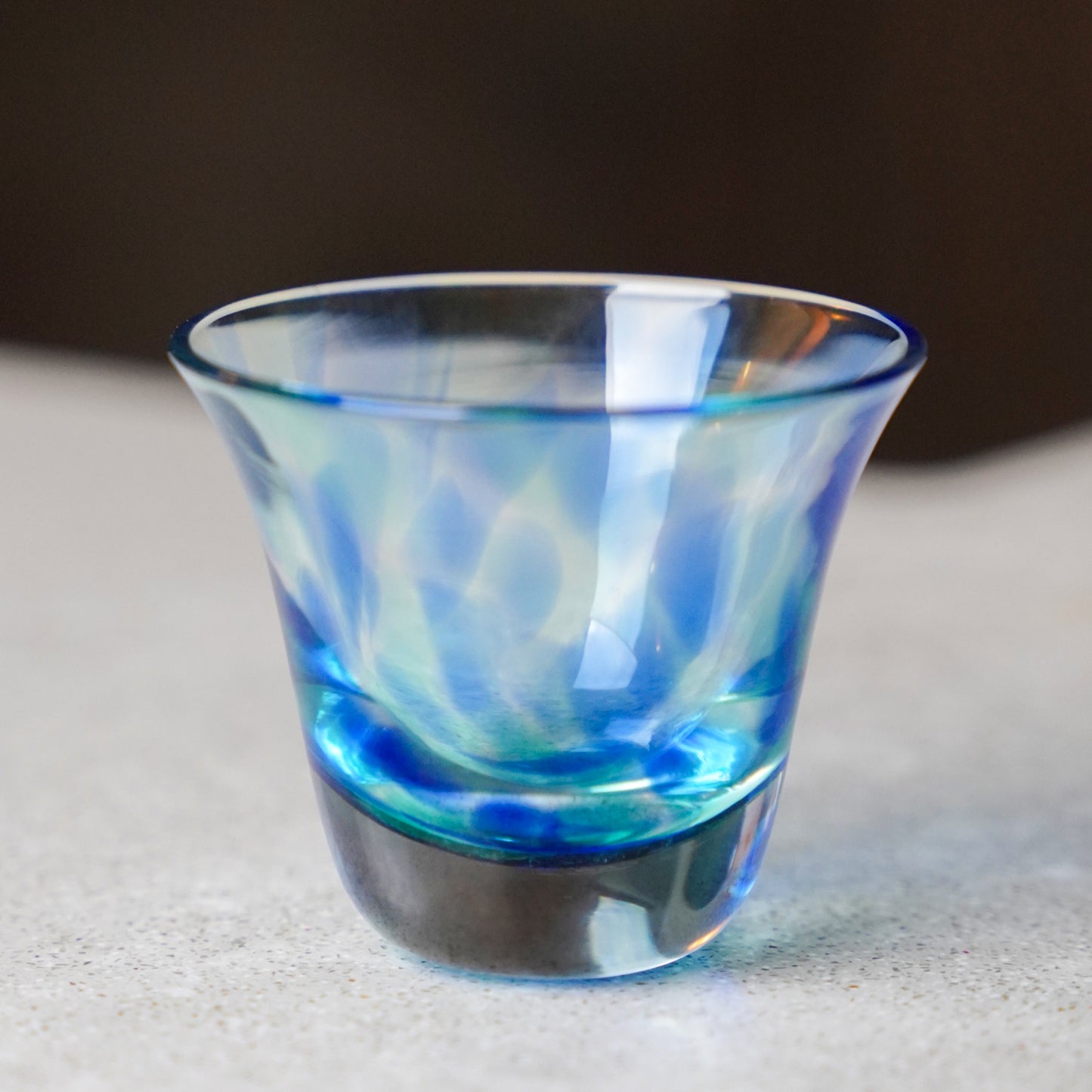 Aquamarine Blue Sake Cup - JUN.COM.SG