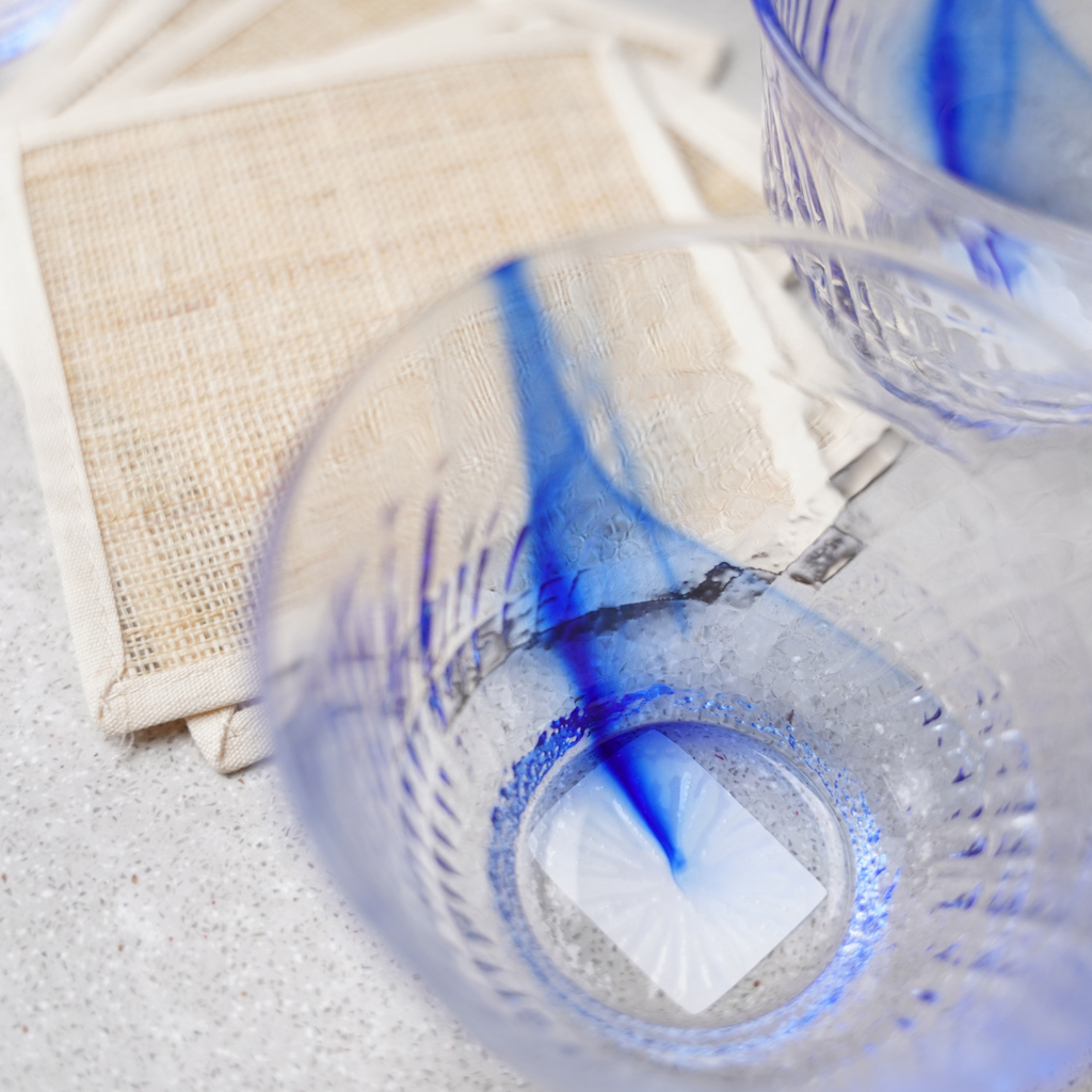 Toyo Sasaki Ryubu Glass Set with Coaster