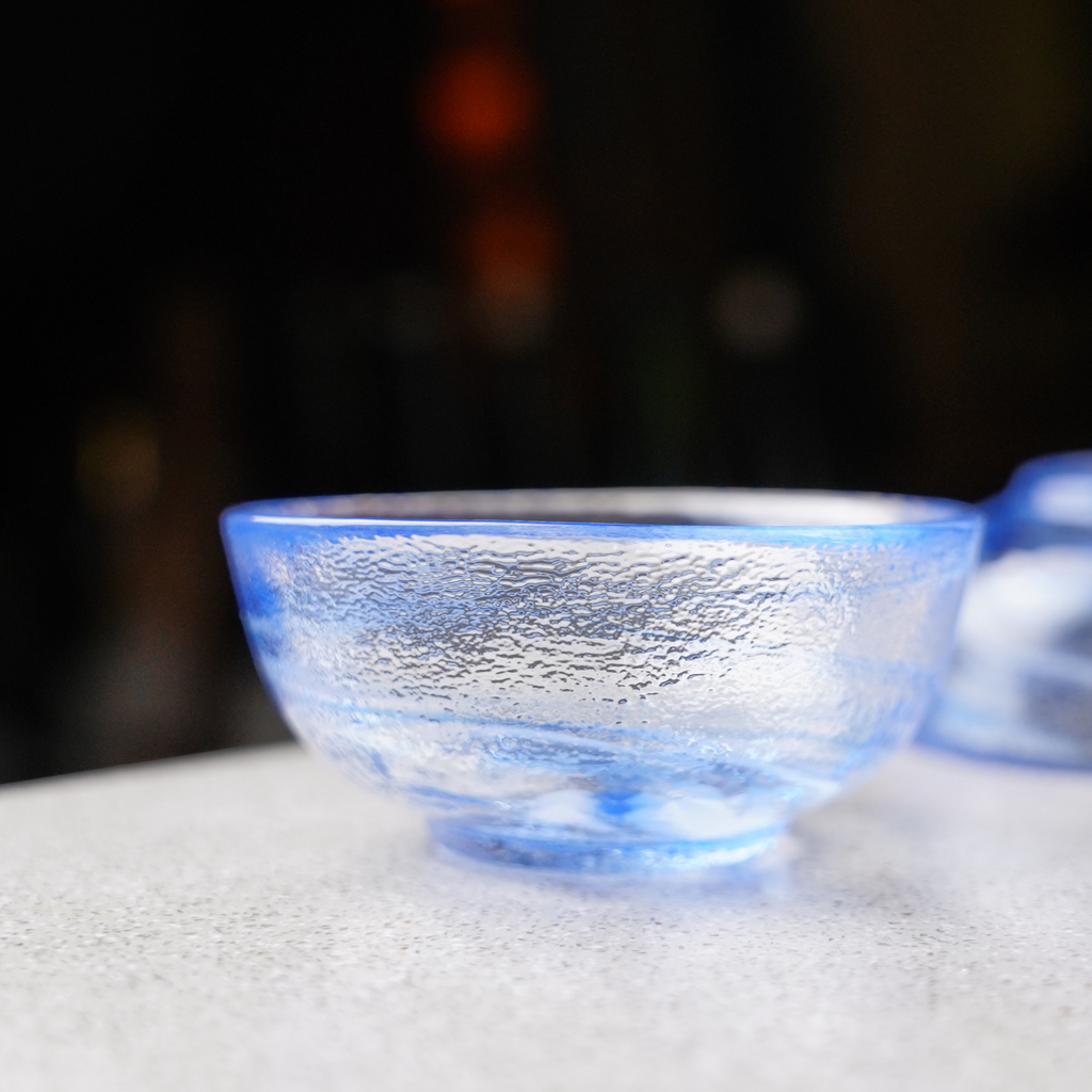 Sky Blue Wave Sake Cup