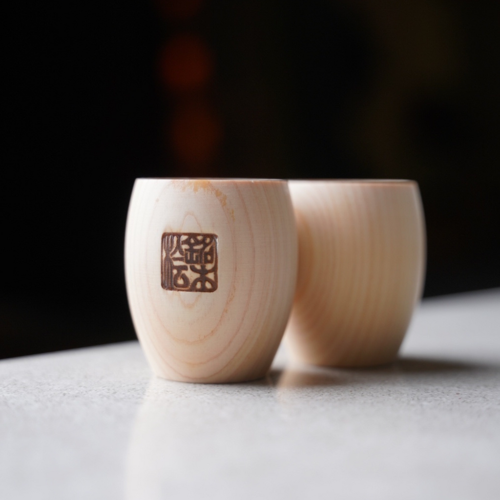 Hinoki Wooden Sake Cup