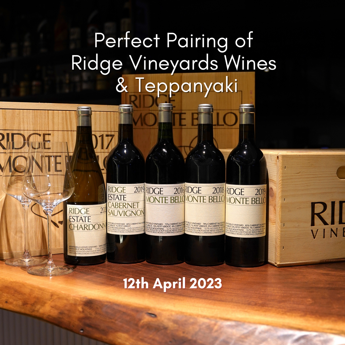 Perfect Pairing of Ridge Vineyards Wines & Teppanyaki (Event) - JUN.COM.SG